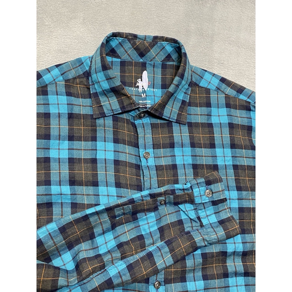 Johnnie-o Sz Med Plaid Columbus Featherweight Button Up Long Sleeve Shirt
